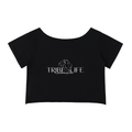 Off-Shoulder Rolled Hem Cotton T-Shirt