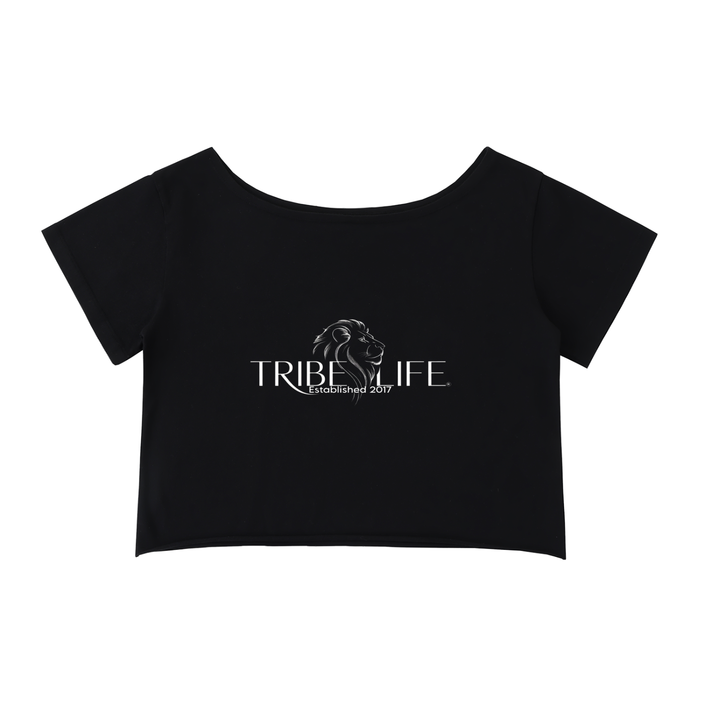 Off-Shoulder Rolled Hem Cotton T-Shirt