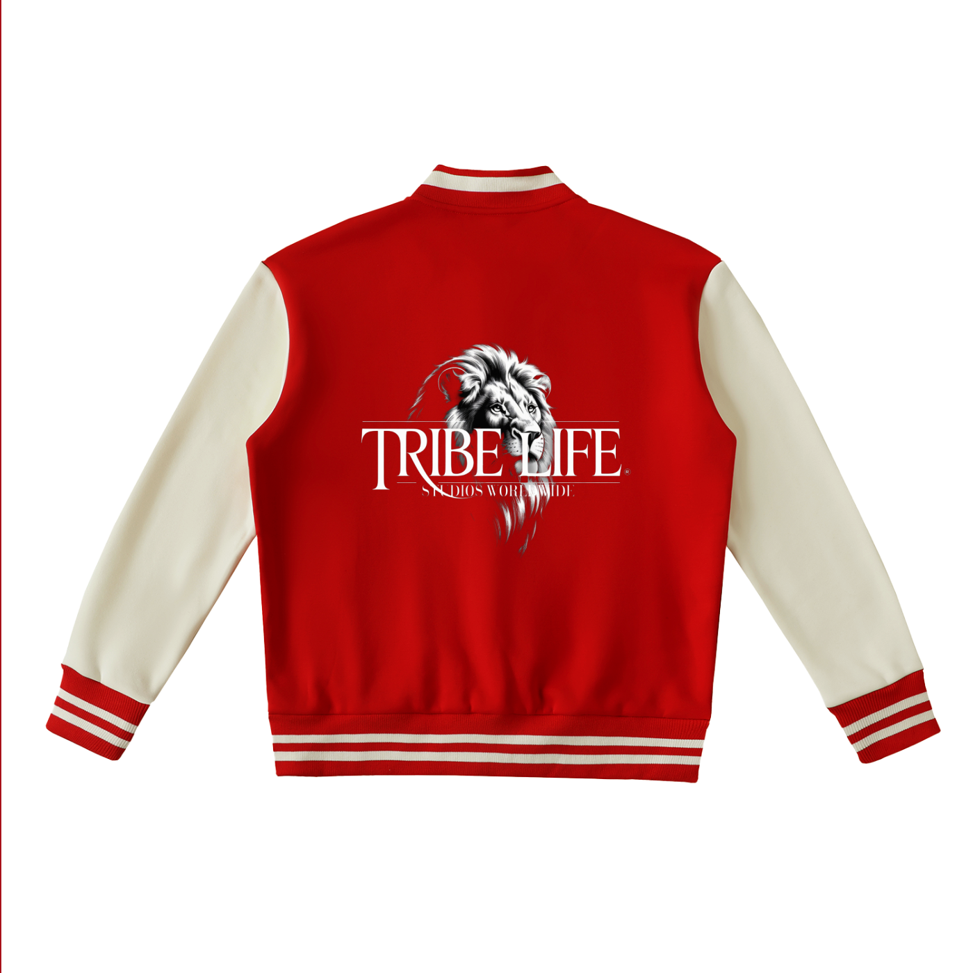 Two-Tone Fleeced Varsity Jacket