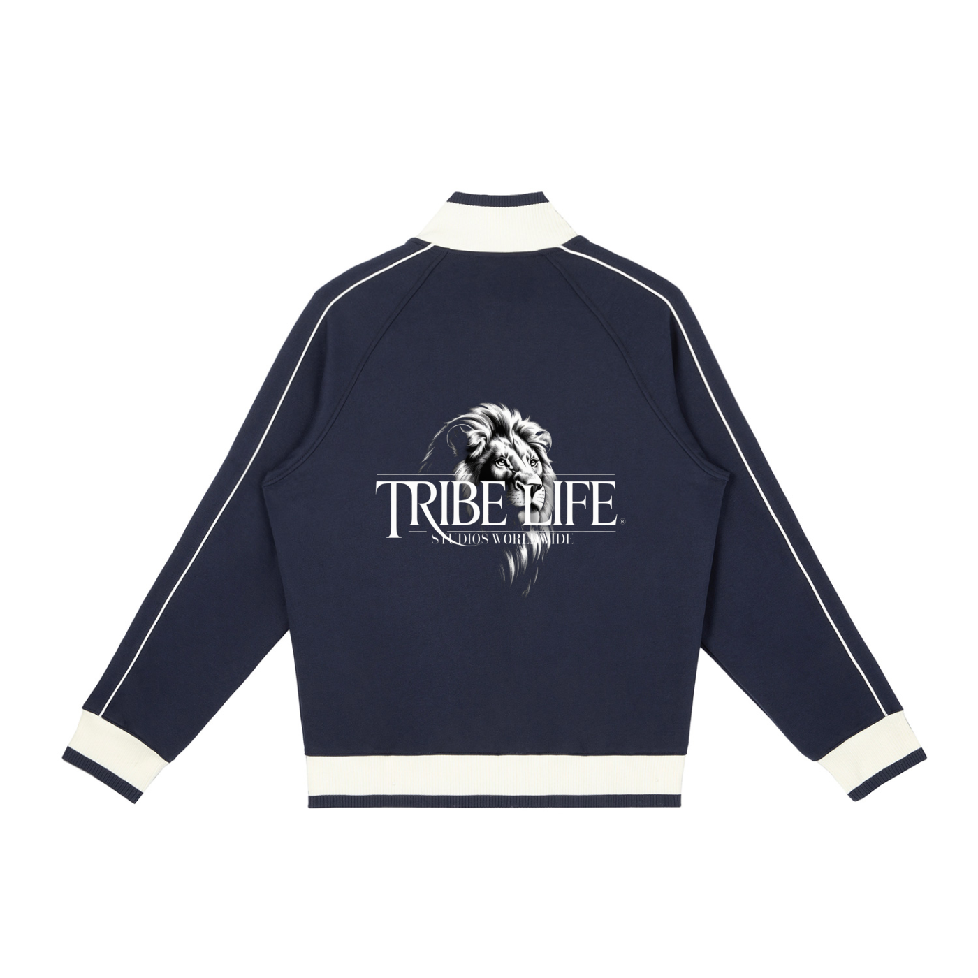 Color Block Raglan Sleeve Zip Track Jacket