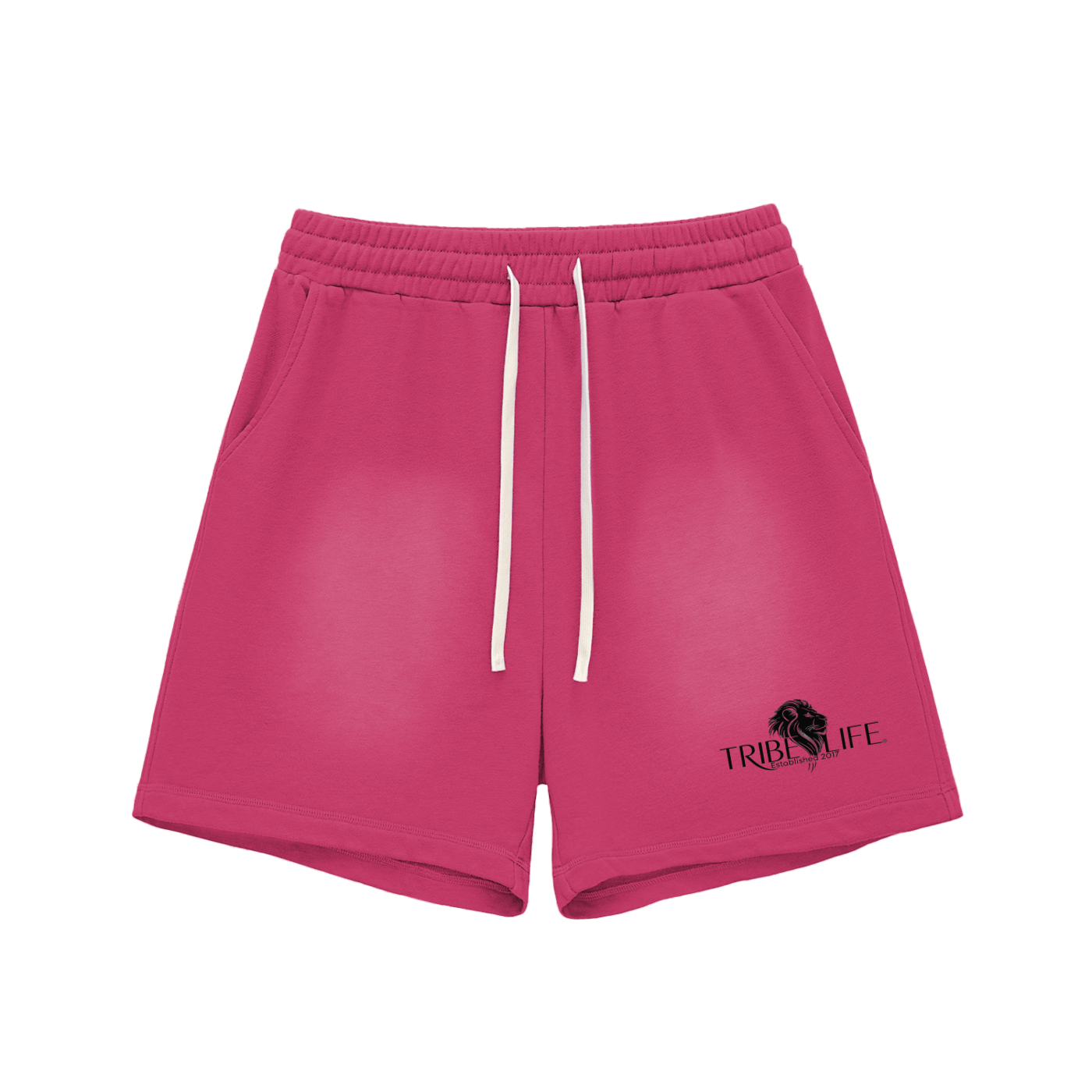 Sun Fade Raw Edge Cotton Shorts