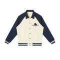 Contrast Raglan Sleeve Baseball Jacket