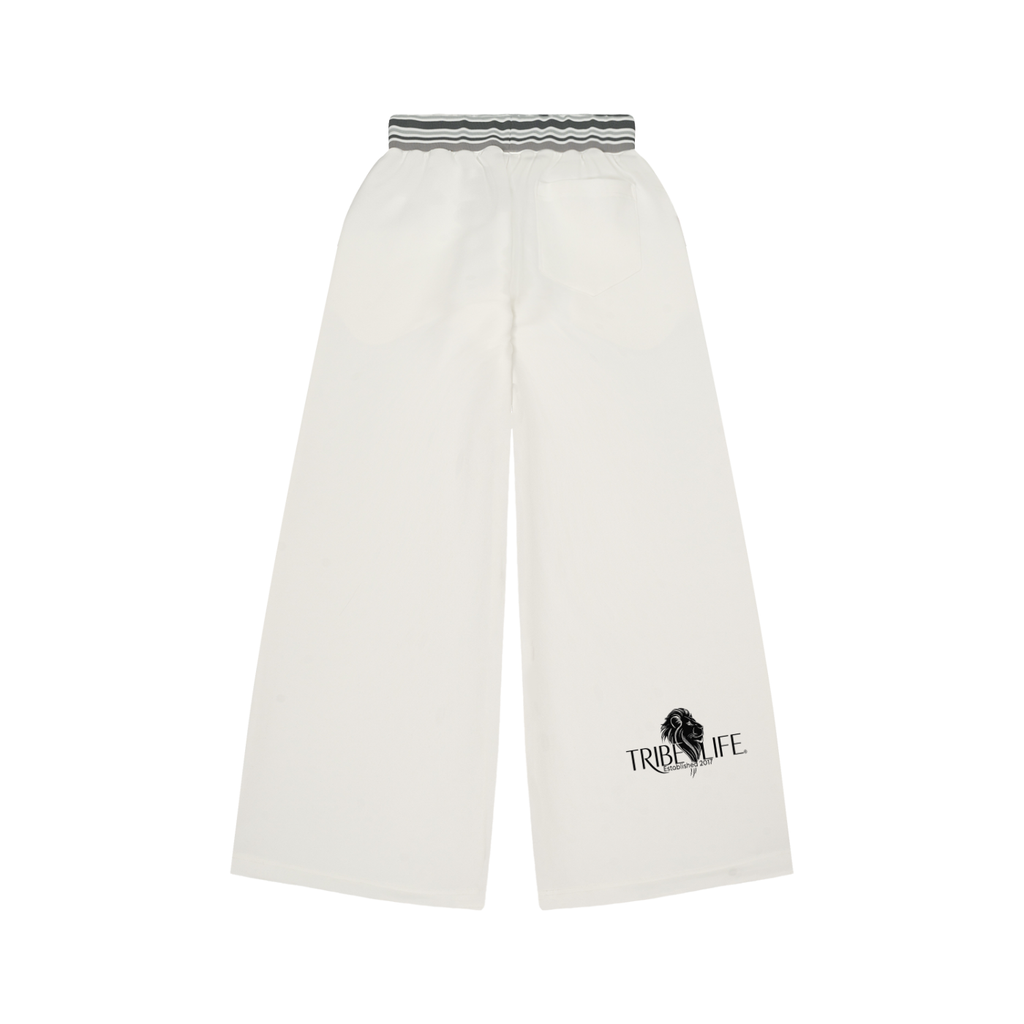 Striped Waist Wide Leg Pants