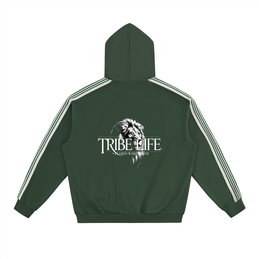 Side Stripe Drop-Shoulder Hoodie