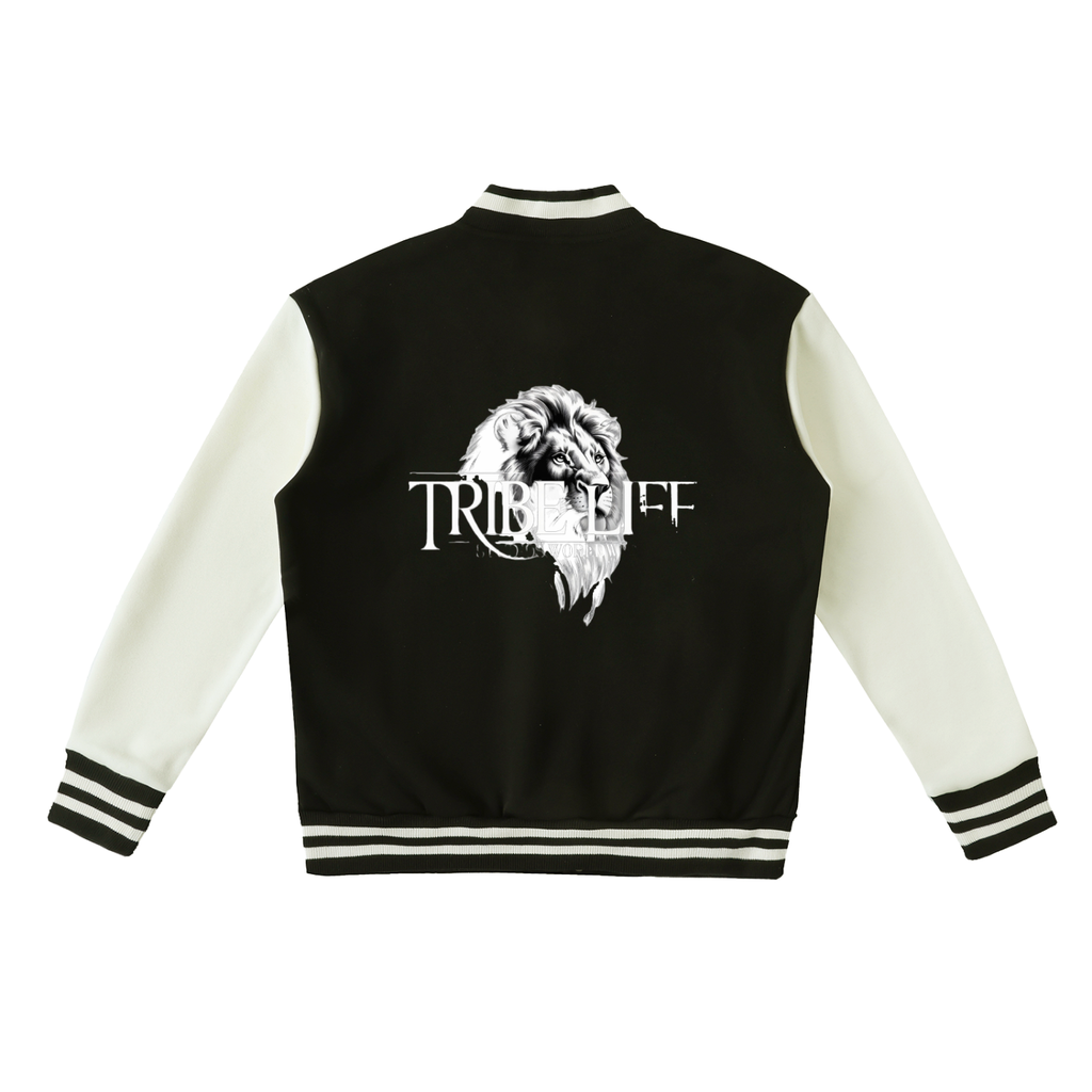 Two-Tone Fleeced Varsity Jacket