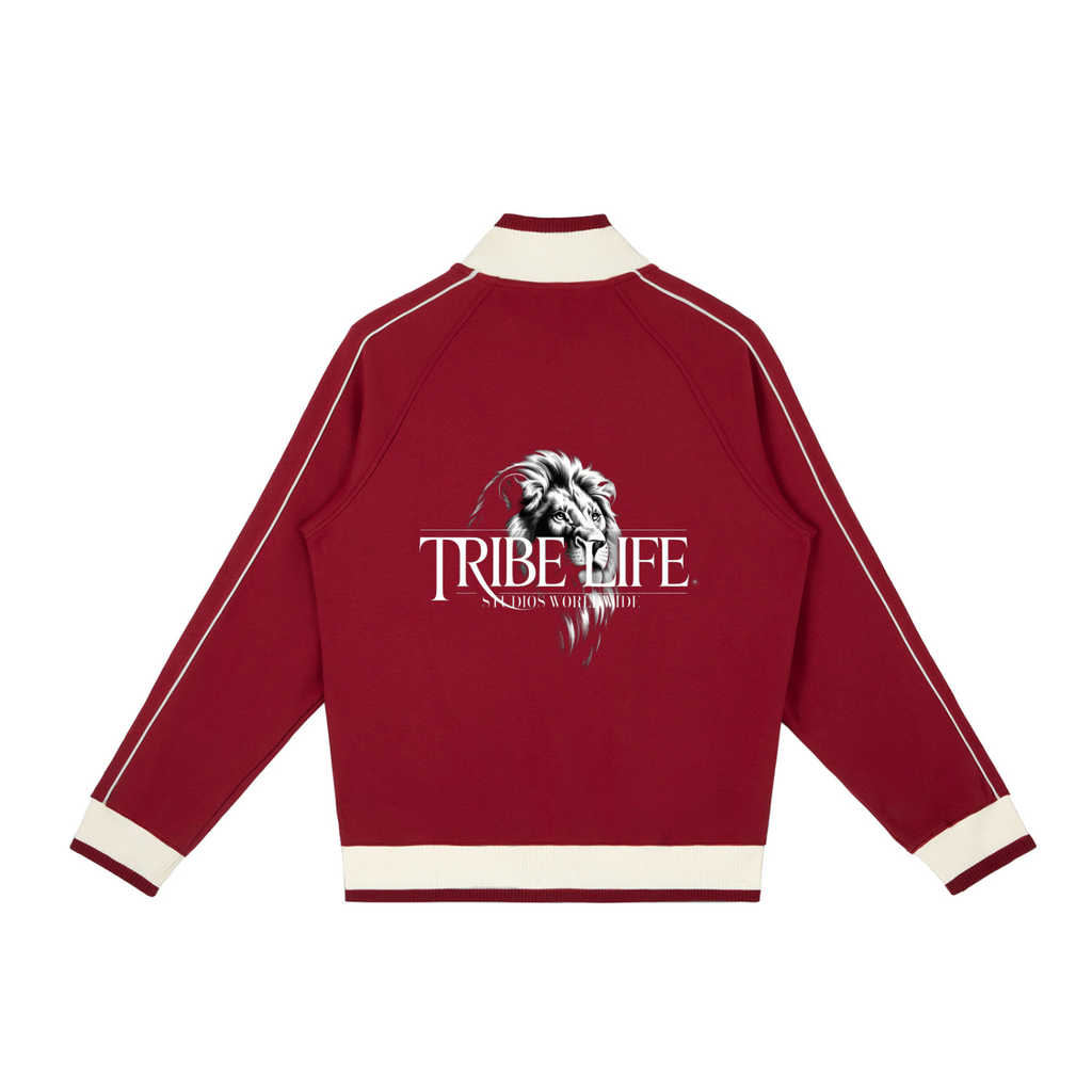 Color Block Raglan Sleeve Zip Track Jacket