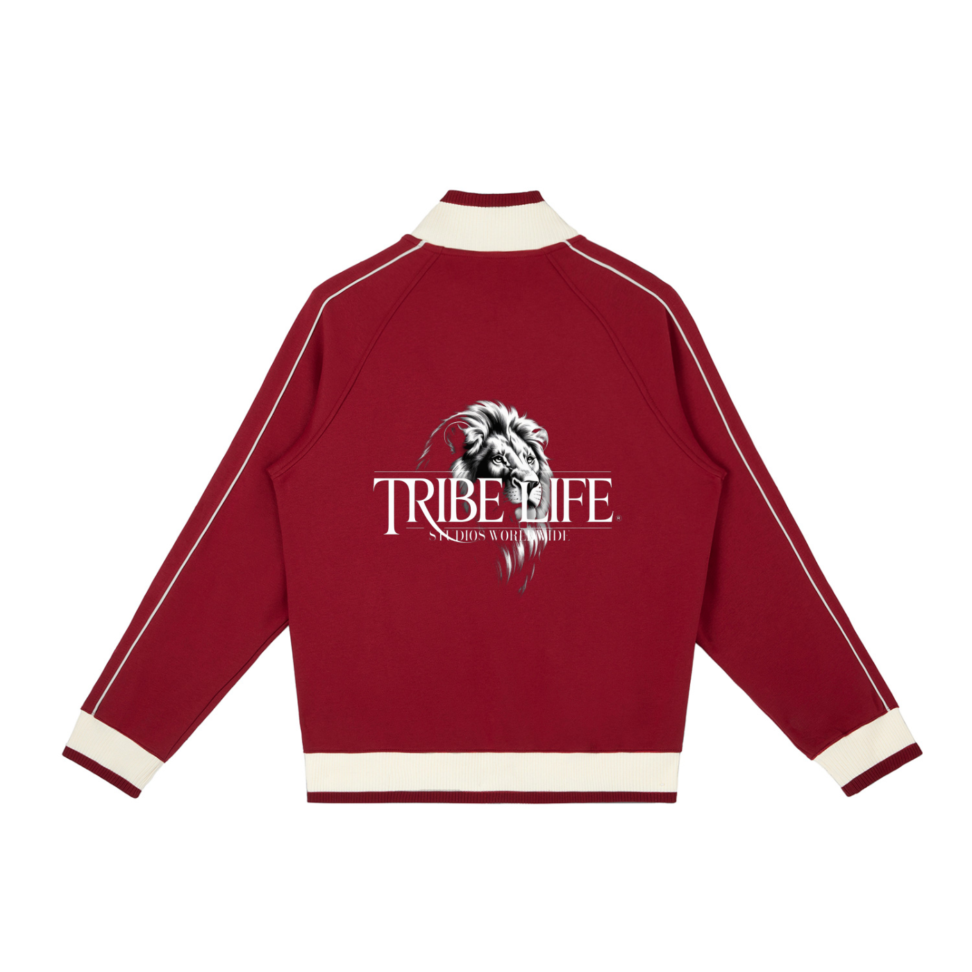 Color Block Raglan Sleeve Zip Track Jacket