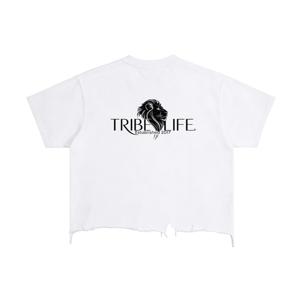 Vintage Wash Boxy Distressed Hem T-Shirt