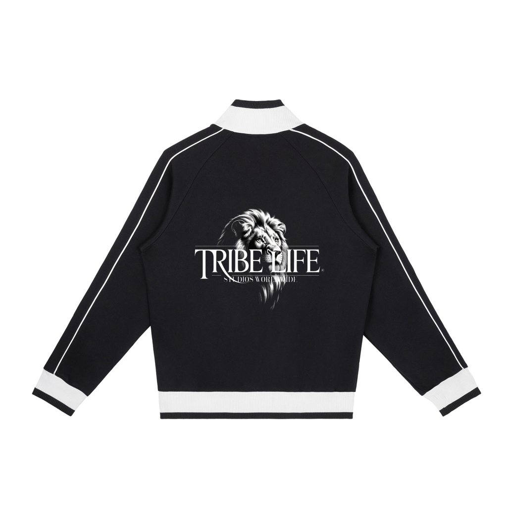 Color Block Raglan Sleeve Zip Track Jacket