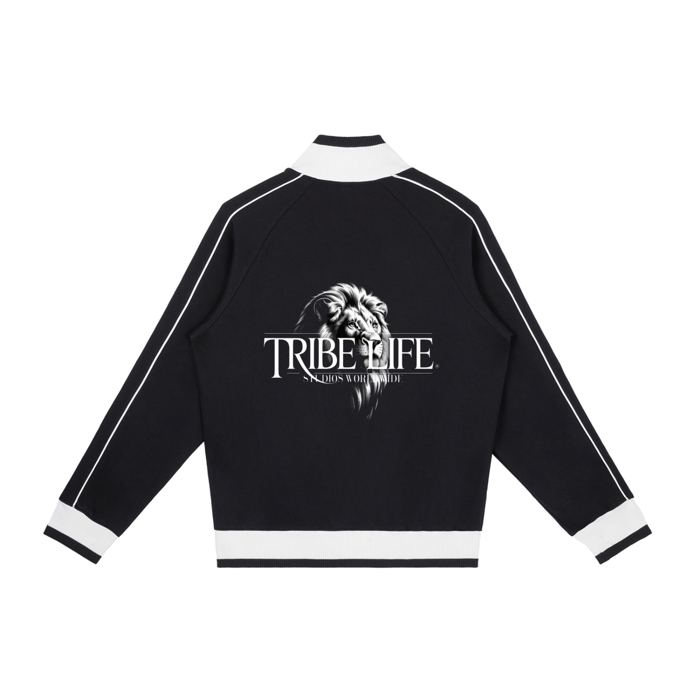 Color Block Raglan Sleeve Zip Track Jacket
