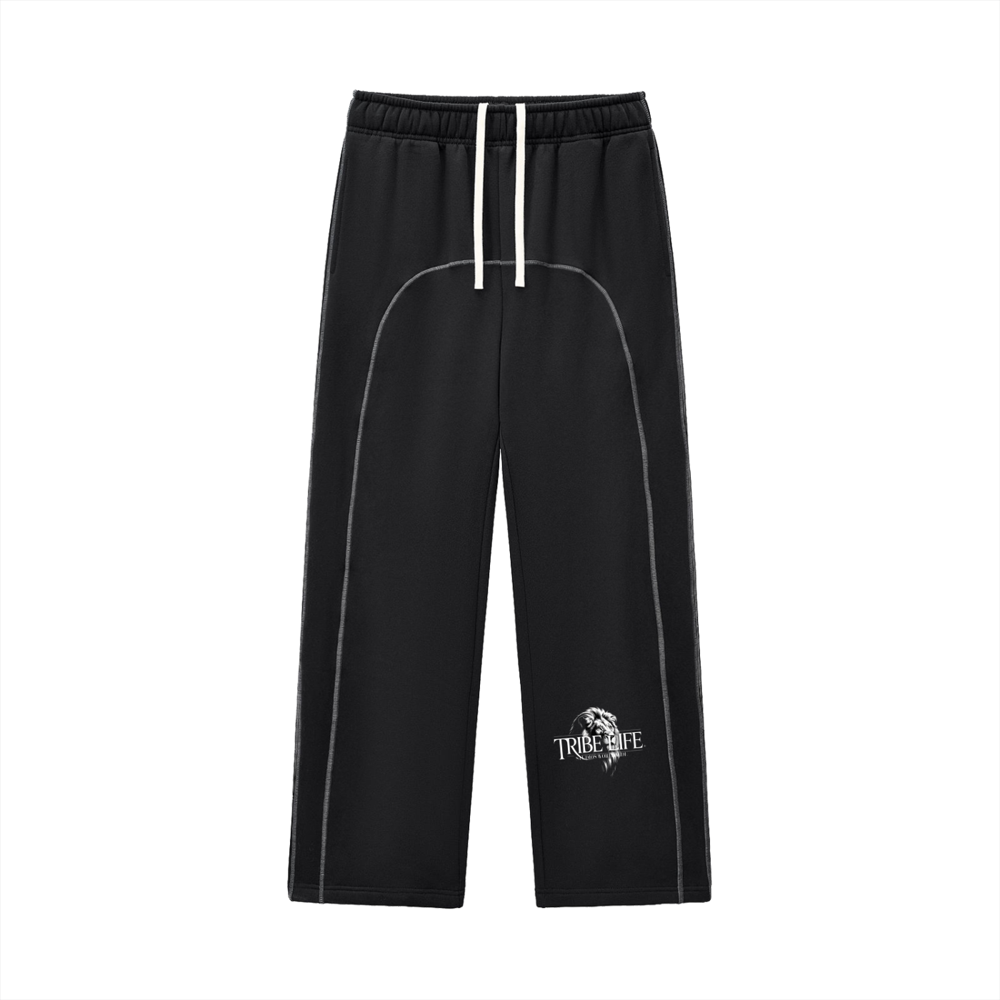Contrast-Stitched Fleece Sweatpants