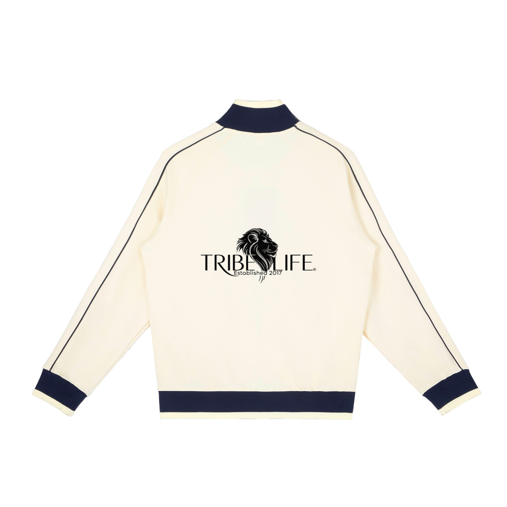 Color Block Raglan Sleeve Zip Track Jacket