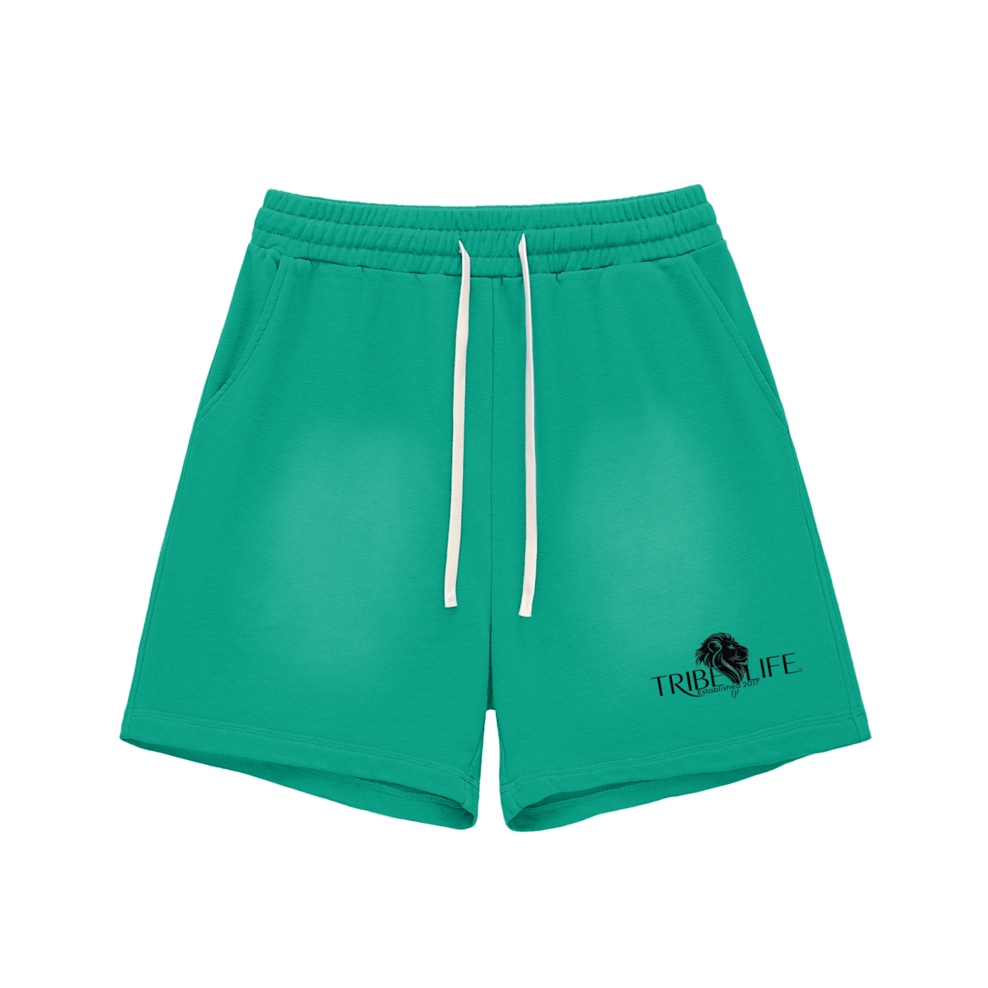 Sun Fade Raw Edge Cotton Shorts