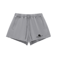 Snow Washed Raw Edge Drawstring Shorts