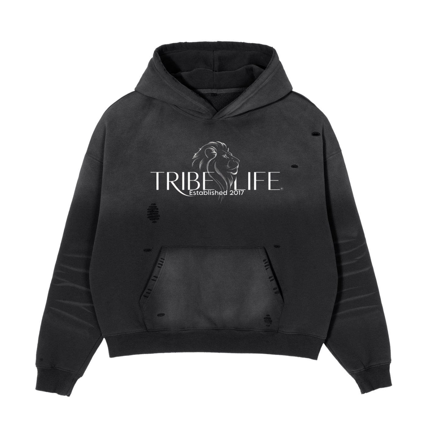 Frayed Sunfade Boxy Fleece Hoodie