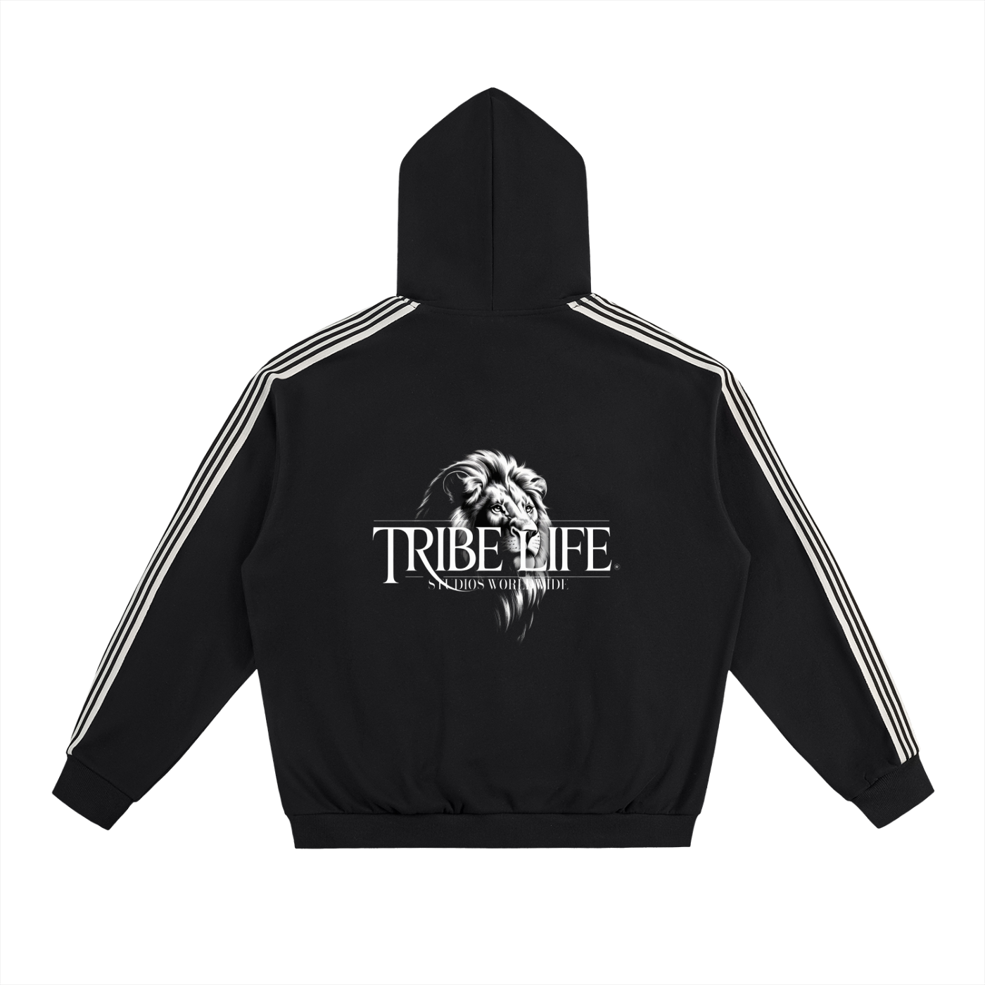 Side Stripe Drop-Shoulder Hoodie