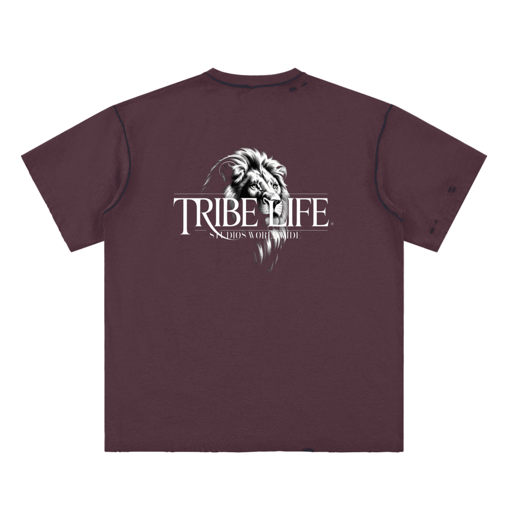 Hand-frayed Reversible T-shirt