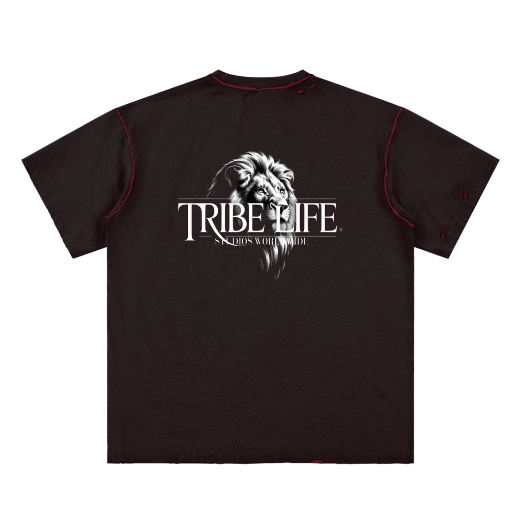 Hand-frayed Reversible T-shirt