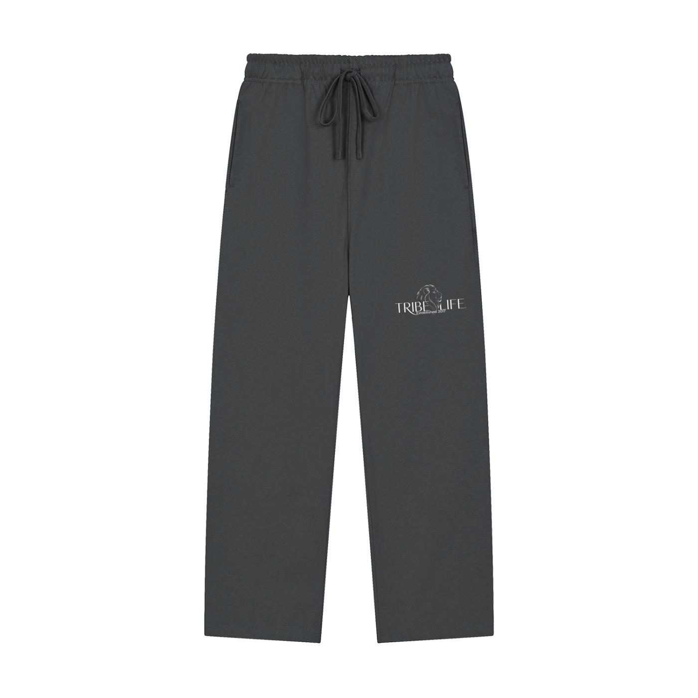 Solid Color Straight-Leg Sweatpants