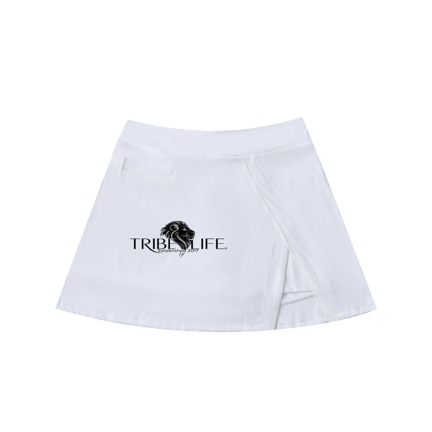 High-Waist Pocketed A-Line Skirt