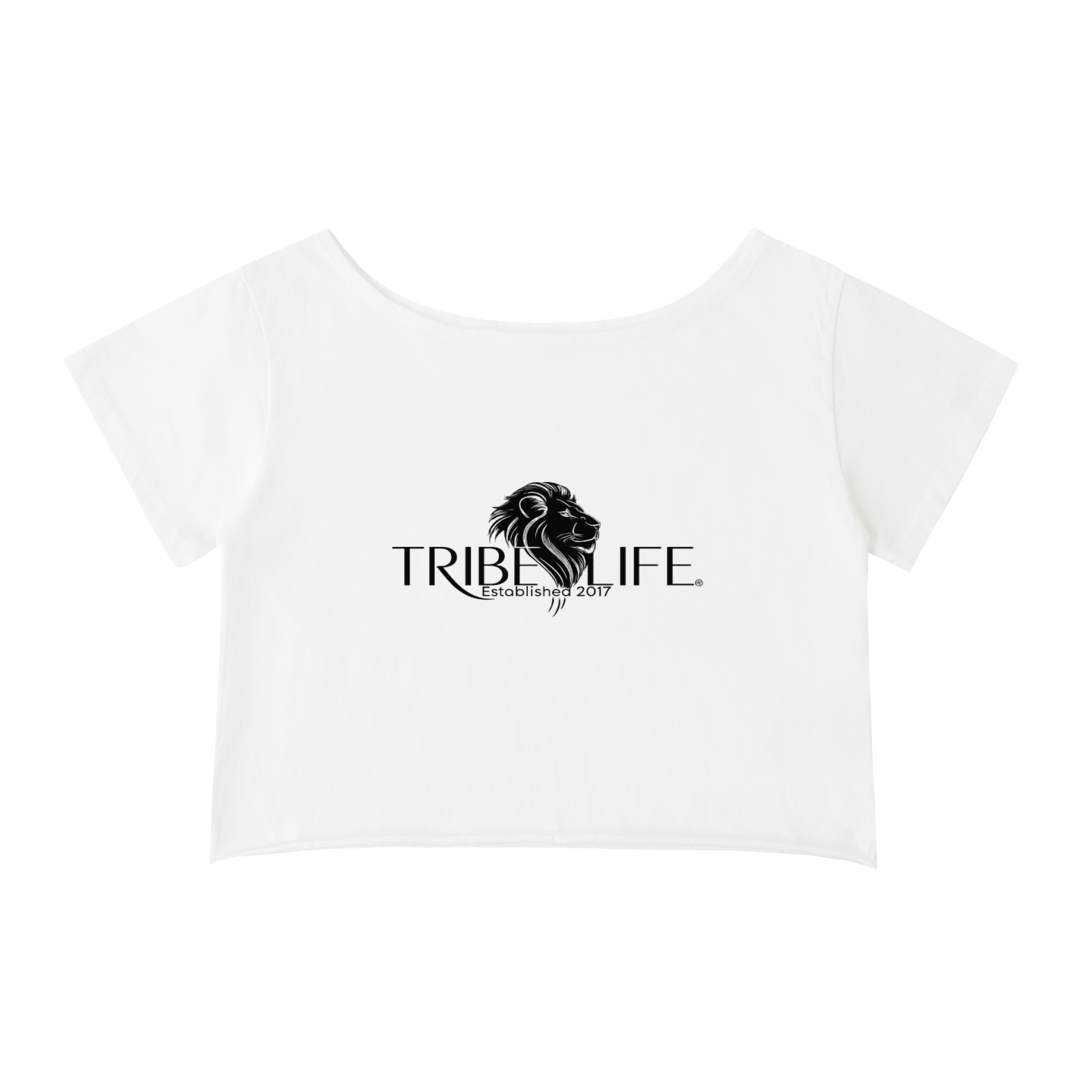 Off-Shoulder Rolled Hem Cotton T-Shirt