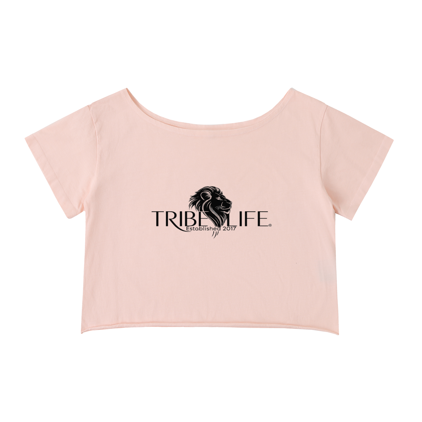 Off-Shoulder Rolled Hem Cotton T-Shirt