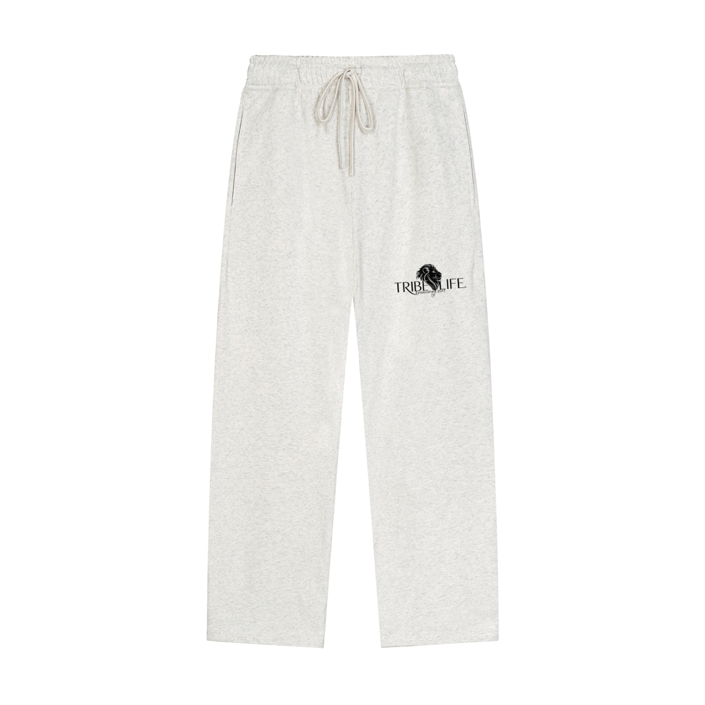 Solid Color Straight-Leg Sweatpants