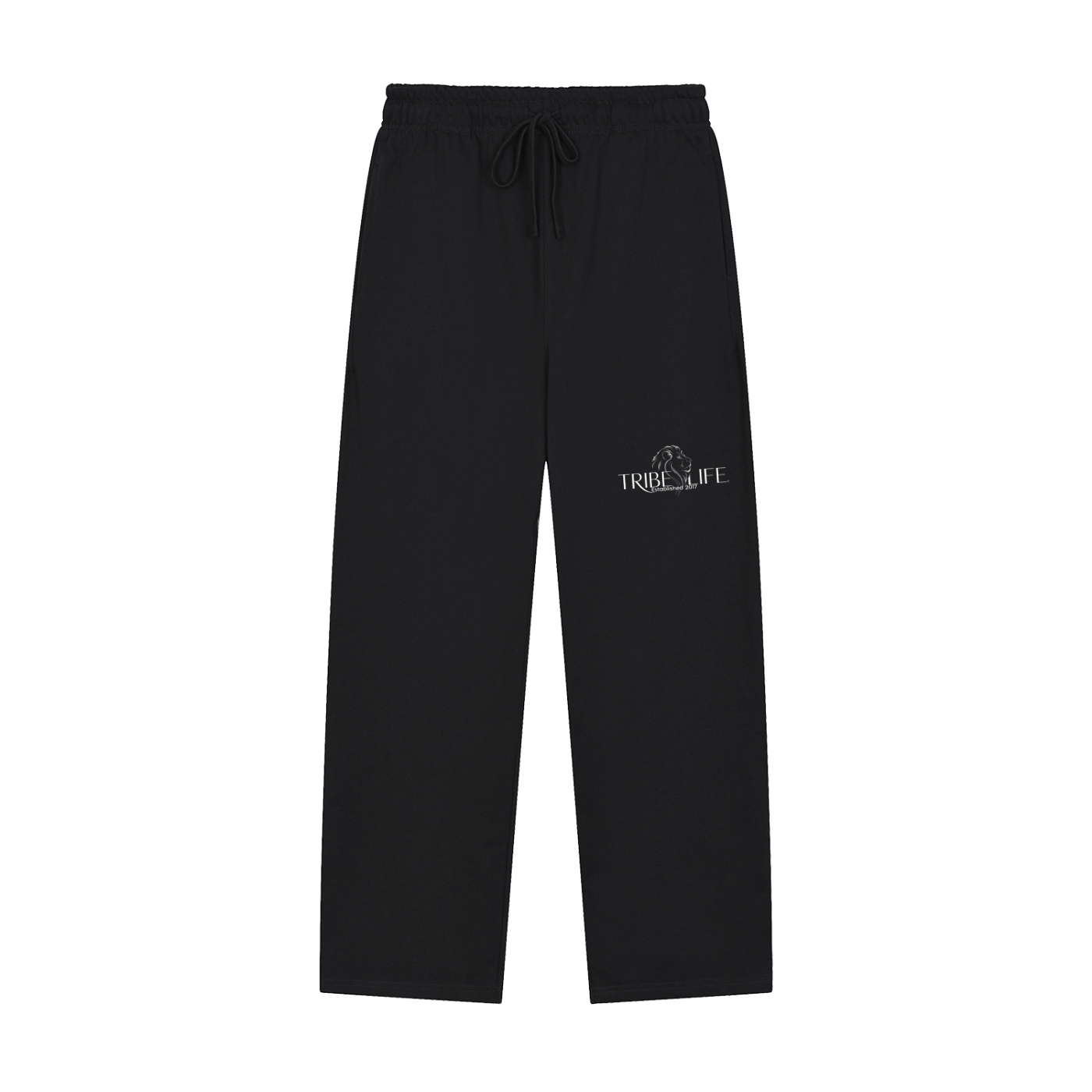 Solid Color Straight-Leg Sweatpants