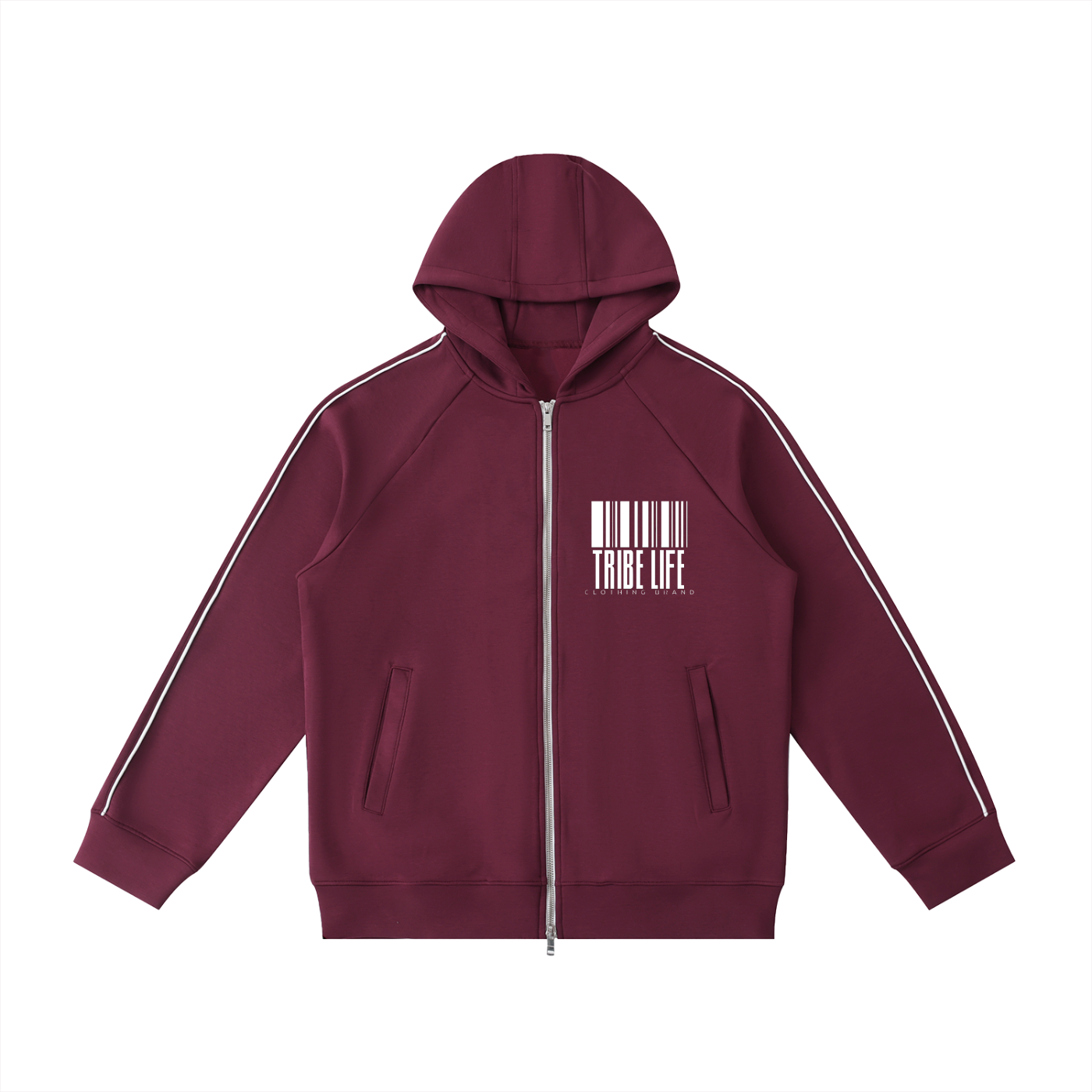 Heavyweight Raglan Sleeve Zip Hoodie