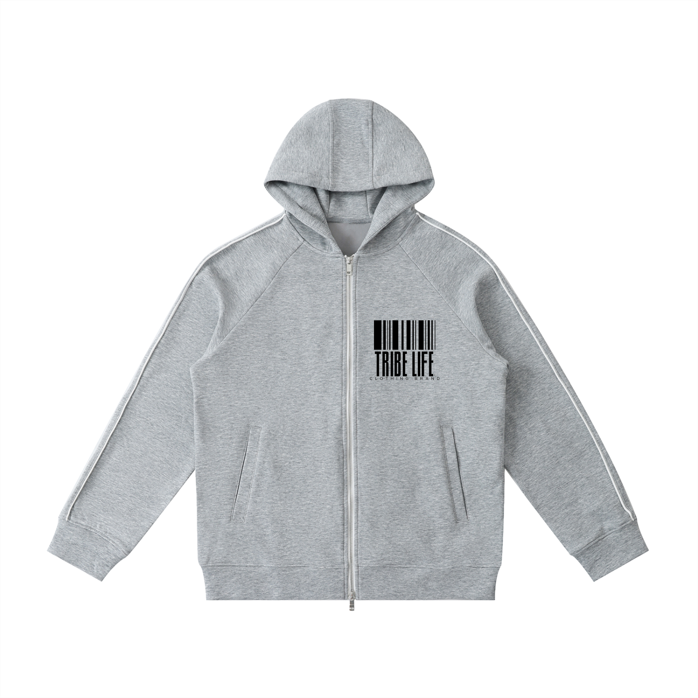 Heavyweight Raglan Sleeve Zip Hoodie