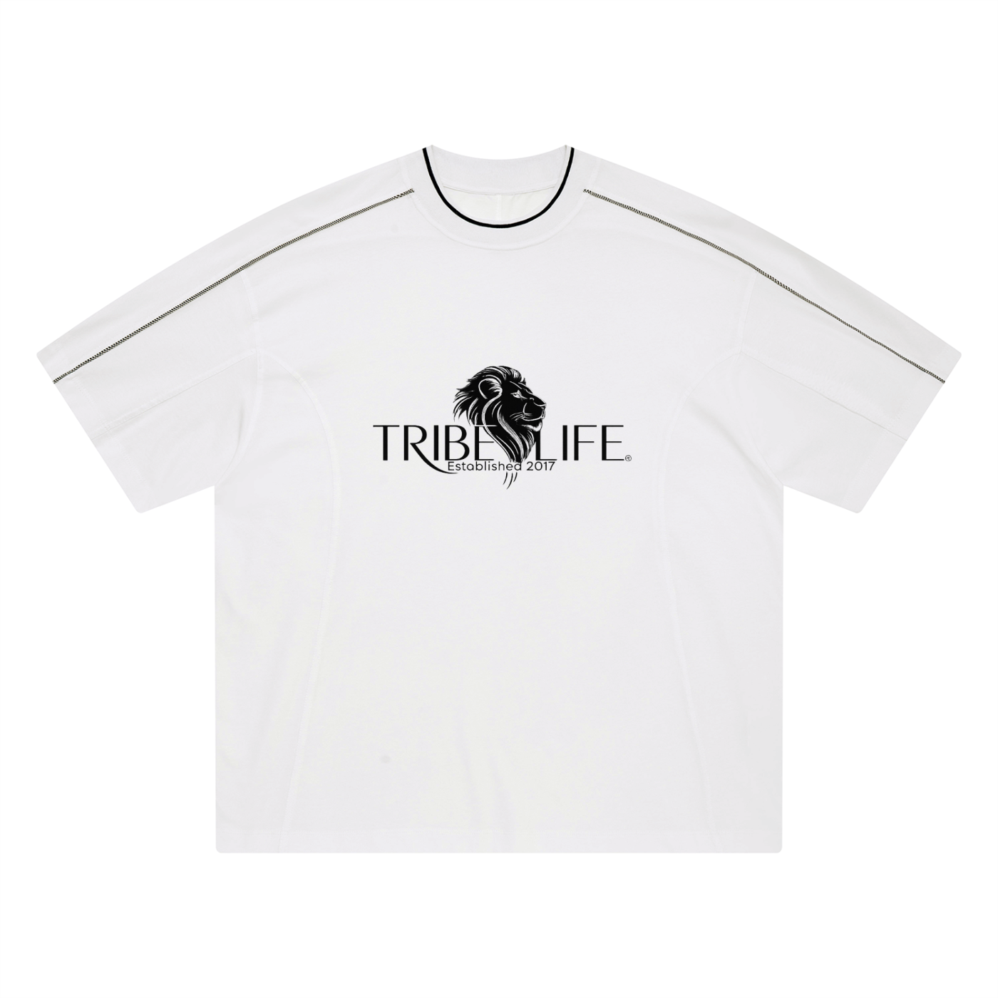 Unisex Oversized Contrast Tape T-Shirt