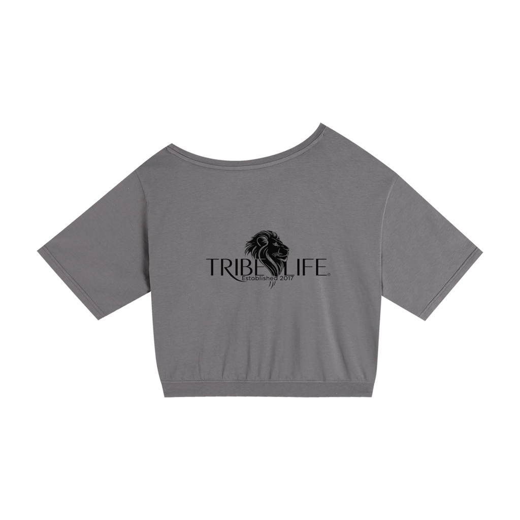 Asymmetric Shoulder Oversized Cotton T-Shirt
